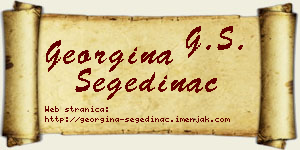 Georgina Segedinac vizit kartica